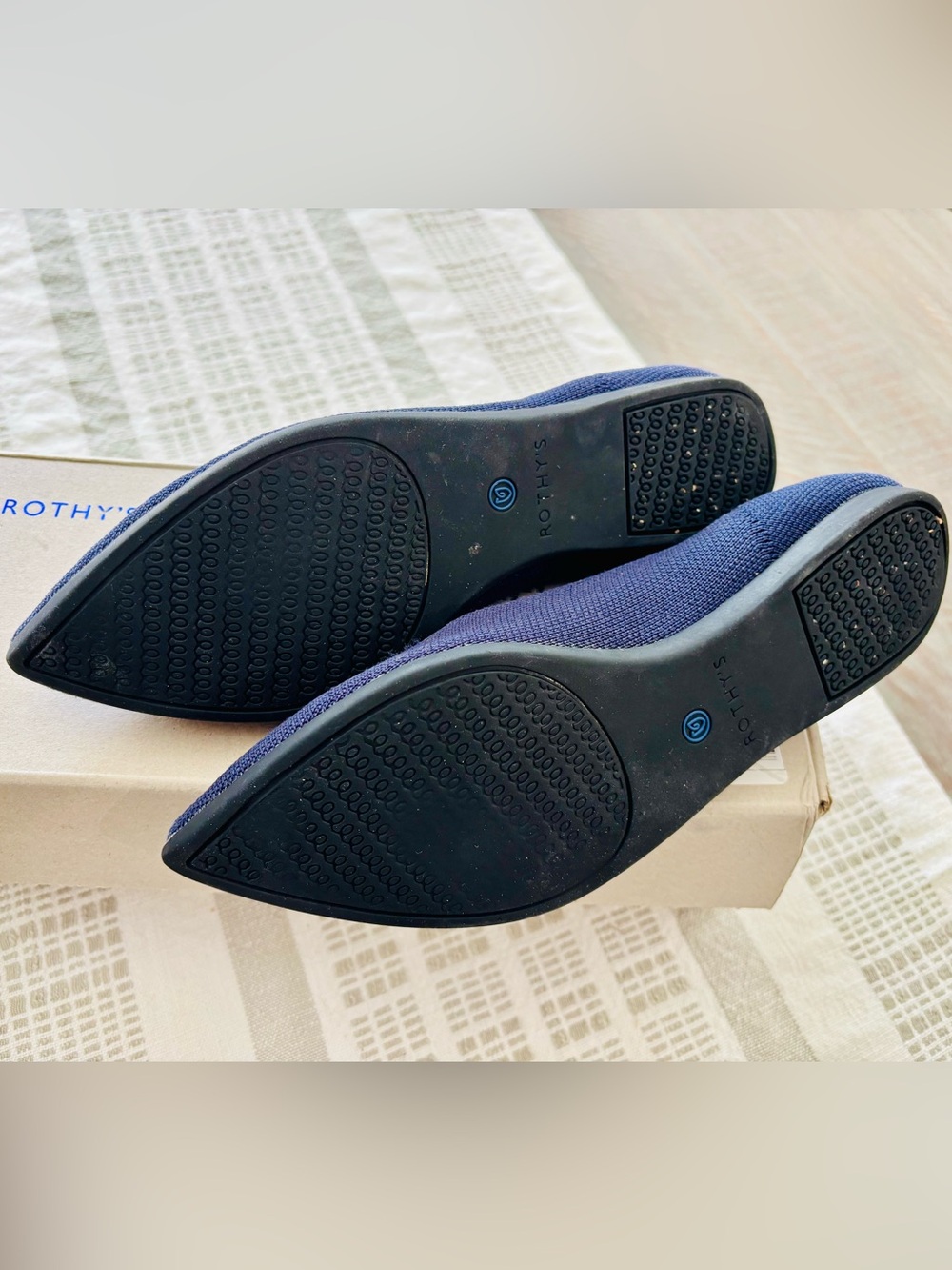 Rothy's Women's The Point Navy Flats - Picture 4 of 9
